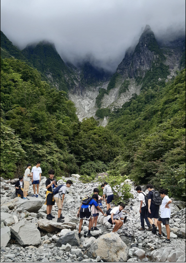 Grade 9 Students Hiking