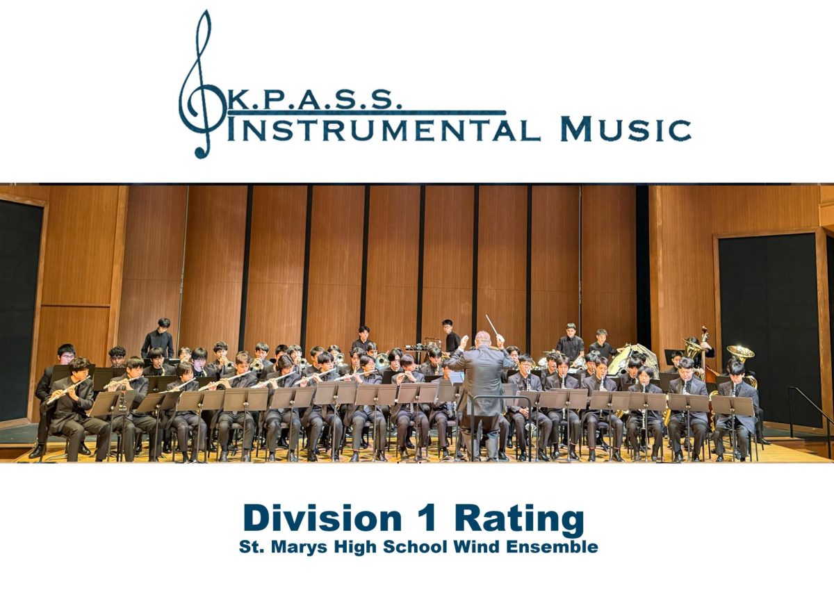 St. Mary's Wind Ensemble Wins a Division 1 Rating For The Third Year