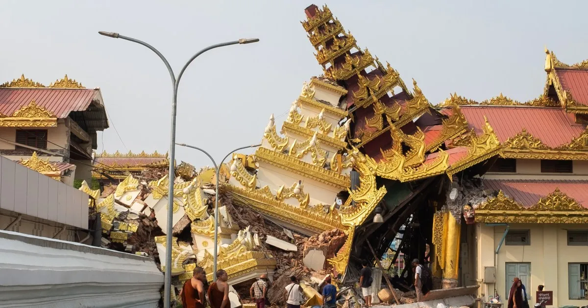 Damages of Myanmar 7.7 Earthquake