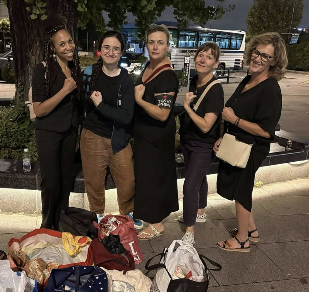 Ms.Medley (left) and other volunteers