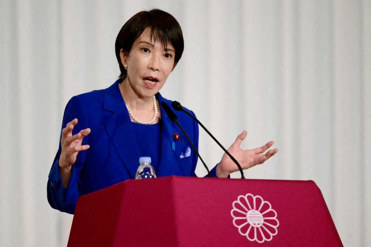 Sanae Takaichi, the newly elected leader of Japan's ruling party, the Liberal Democratic Party (LDP), holds a press conference after the LDP presidential election in Tokyo, Japan, October 4, 2025. Conservative Sanae Takaichi hailed a "new era" on October 4 after winning the leadership of Japan's ruling party, putting her on course to become the country's first woman prime minister.  Yuichi Yamazaki/Pool via REUTERS