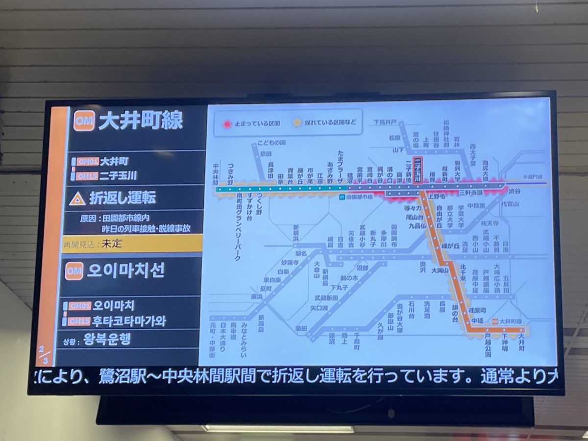 Oimachi Lines Shut Down