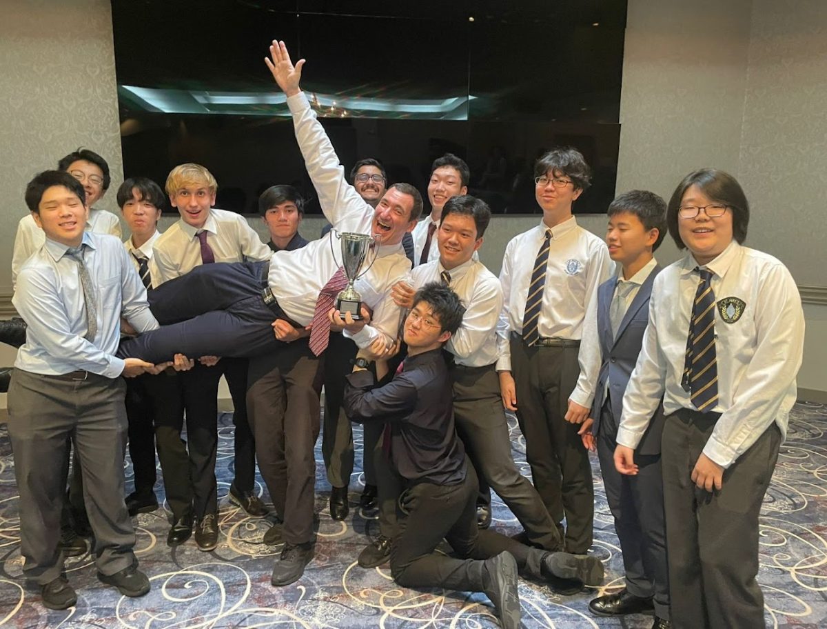 Photo of St. Mary's Brain Bowl Team after victory.