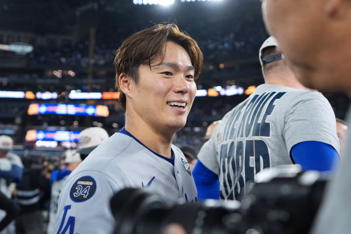 Yamamoto after World Series victory