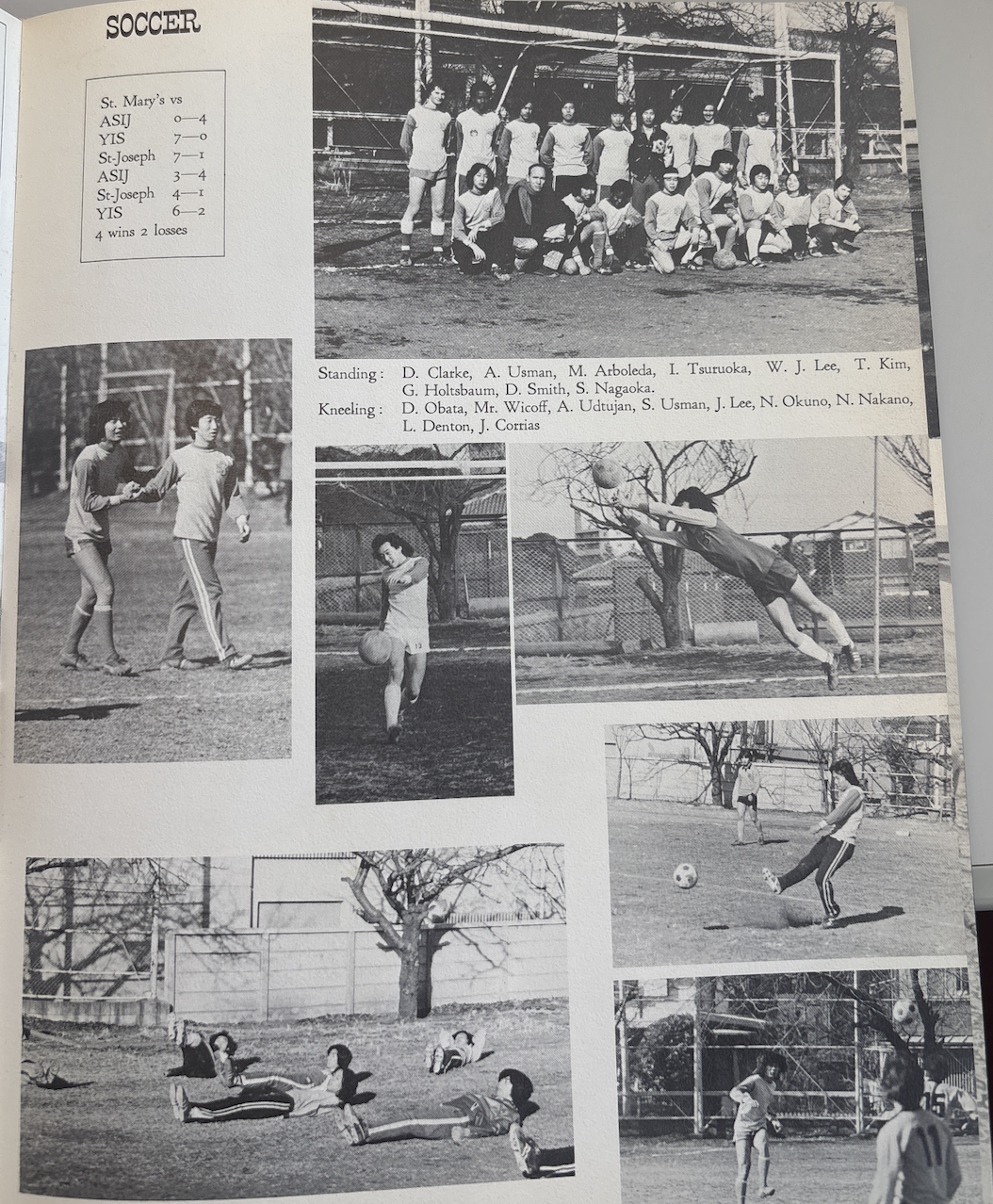 1976 yearbook soccer page