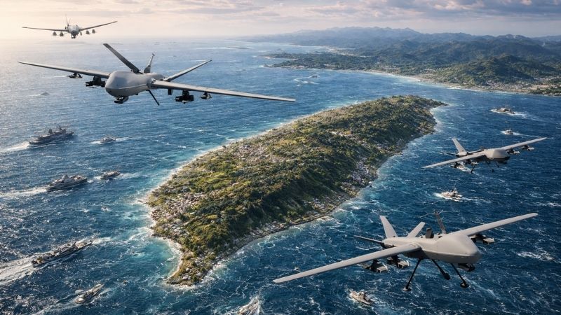 China’s Drone Strategy Raises Tensions Near Taiwan
