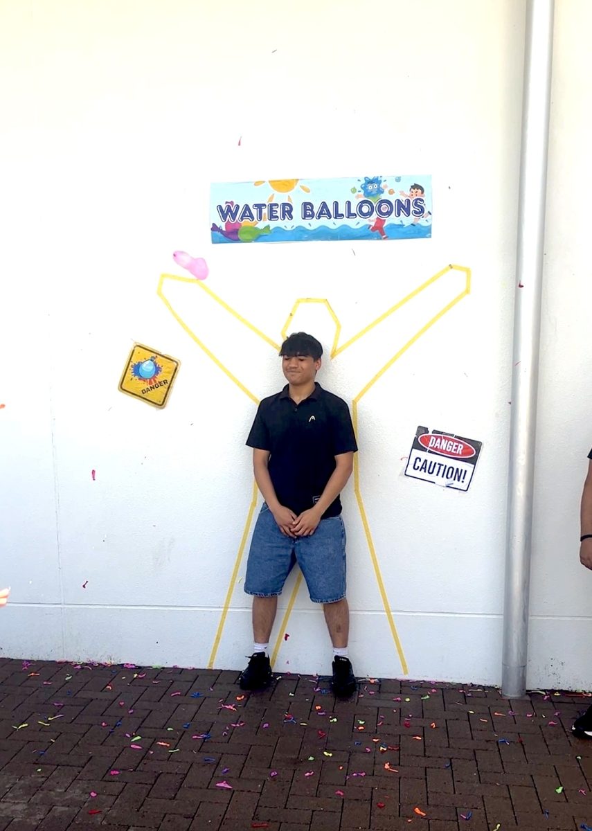 Lakshya voluntarily taking the water ballon to his face